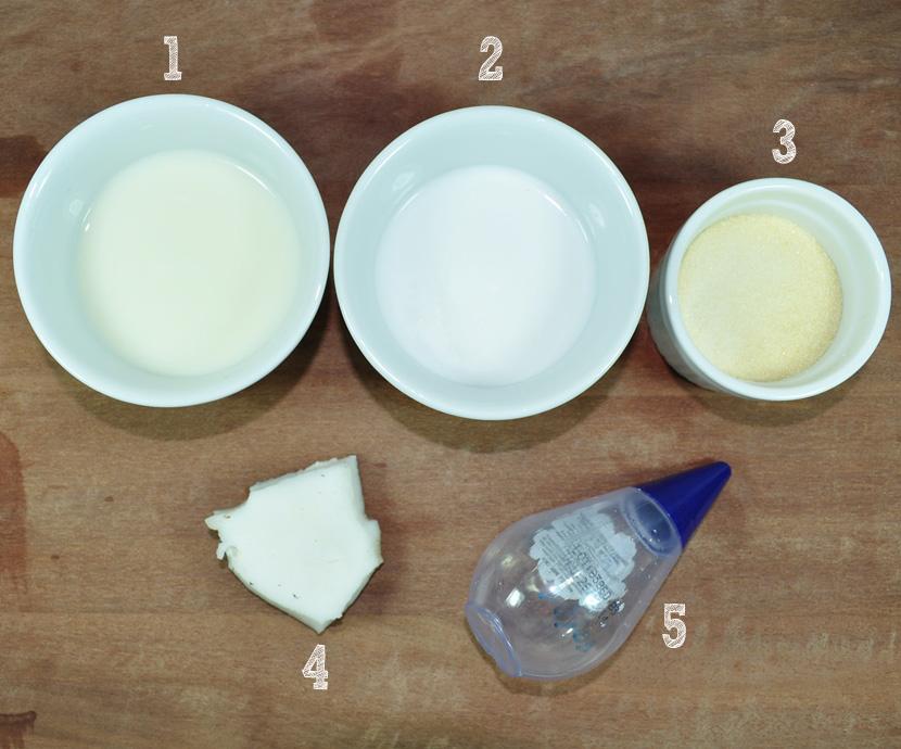 1-400ml de leite desnatado; 2-100ml de leite de coco pode ser usado o leite de coco