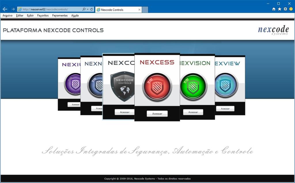 1 INTRODUÇÃO NEXCODE ACCESS, também conhecido como NEXCESS, é um sistema WEB, parte da Plataforma Nexcode