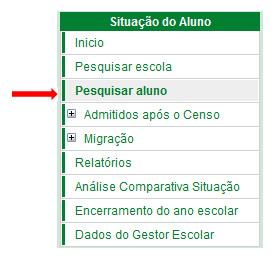 Informe os dados do aluno desejado e clique em Salvar.