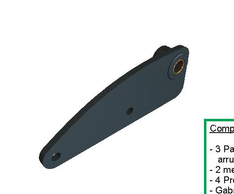 porcas - 2 metros de tubo de nylon 6 mm - Gabarito de regulagem (L= 109 mm) ATENÇÃO: p/ disco de embreagem novo 109 mm Para o funcionamento