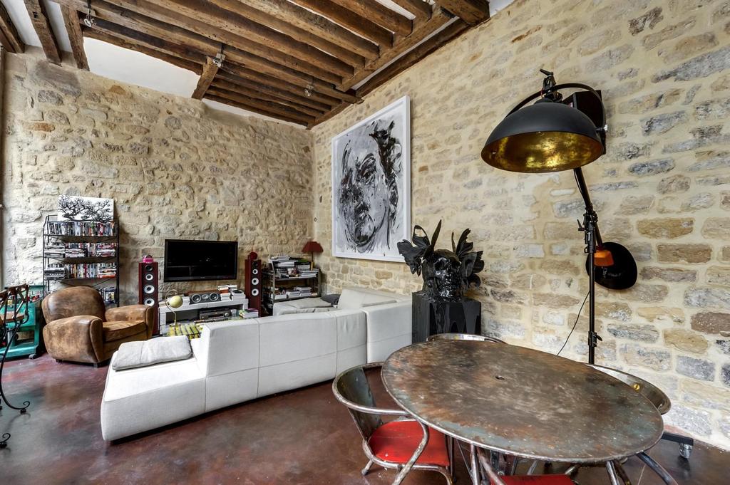 PARIS 3 o Haut Marais APARTAMENTO 97 m² 1 quarto Loft de dois andares no