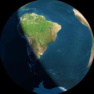 Imagem LandSat a uma altitude de 20200km com Florianópolis ao Centro 2.