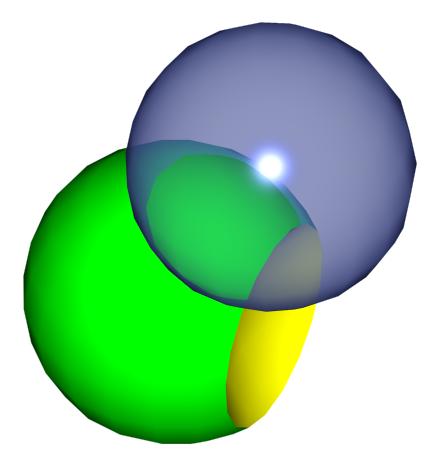 Teoricamente precisaríamos da 4ª esfera para definir um ponto, mas se considerarmos que o receptor estará próximo a