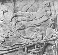 Baixo relevo assírio, datado de 900 A.