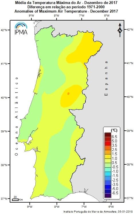 Durante o mês os valores de temperatura média do ar foram quase