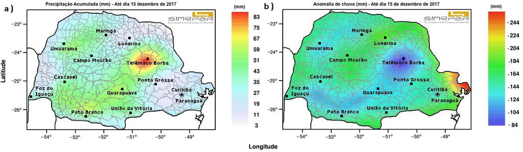 Fig 3_a Precipitação acumulada b Desvio em relação à média Monitoramento do ENSO Introdução A conexão entre os oceanos e a atmosfera trazem impactos diretos sobre o tempo e o clima em diferentes