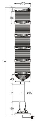 MS-0570 (Ø70mm) sem sonoro (buzzer).