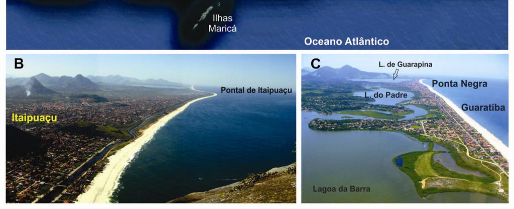 geomorfologia e sedimentologia deste trecho do litoral fluminense.