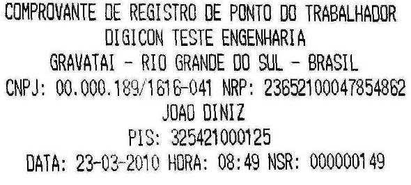 CARACTERÍSTICAS DO REP Impressora integrada para emitir recibo com durabilidade de 05 ANOS A impressão deve ter densidade mínima de 8 caracteres/cm e não inferior a 3mm.