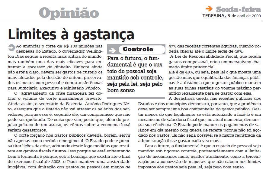 O editor afirma ser evidente que o problema é brasileiro e necessita ser resolvido por todos.