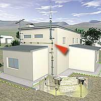 COMPONENTES DE UM SISTEMA DE PROTEÇÃO CONTRA DESCARGA ATMOSFÉRICA Eletrodo de aterramento Anel de cobre enterrado que rodeia a estrutura e/ou barras de aterramento verticais.