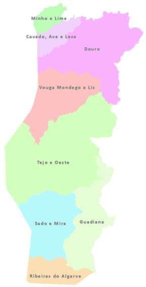 Regiões Hidrográficas - continente 93 MASSAS DE ÁGUA SUBTERRÂNEAS