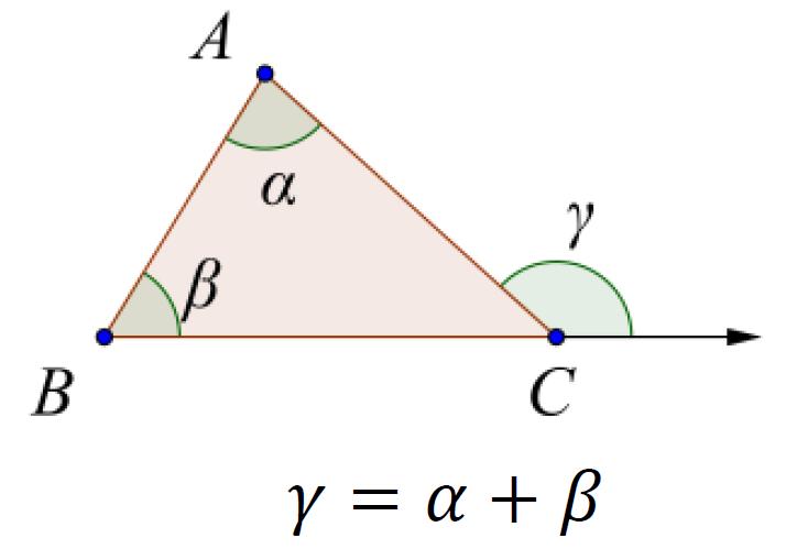 triângulo: 1. A som ds medids dos ângulos internos de um triângulo é igul 180.