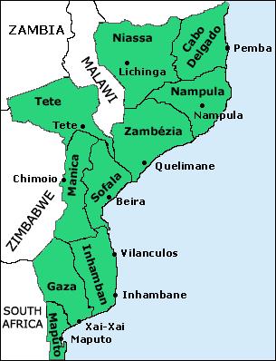 Beira, incluiu-se o distrito de Gorongosa, e visitou-se o distrito da Marávia concretamente o posto fronteiriço de Maluera (fronteira com a Zâmbia).