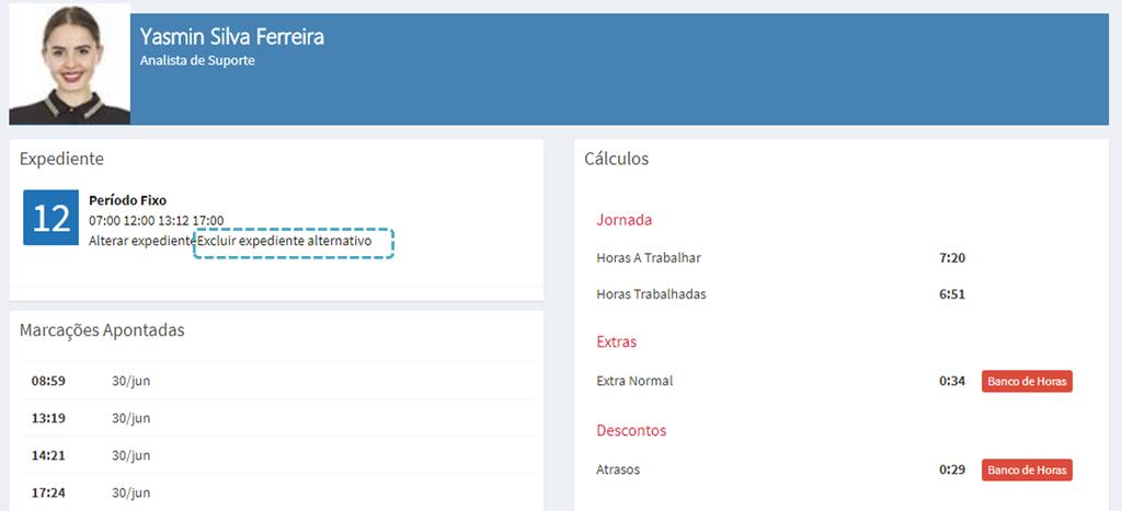 Basta selecionar os dias desejados, depois clique com o botão direito >> Expediente