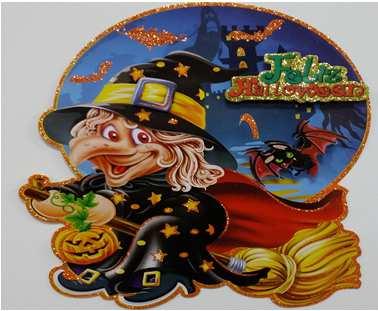 FRACIONADA NYR-6459 PAINEL DE PAPEL TEMA HALLOWEN 35X25 CM 600 R$ 