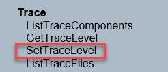 Etapa 3. No indicador de SetTraceLevel selecione o componente e o nível. Etapa 4. O clique submete-se.
