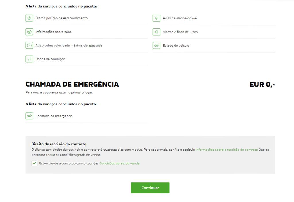 . Leia e confirme o consentimento com os termos e