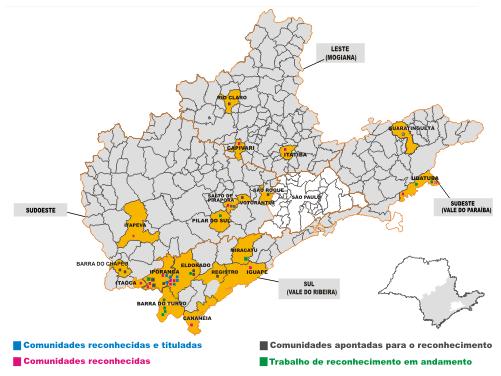 Indicação das terras indígenas, quilombolas e de outras comunidades