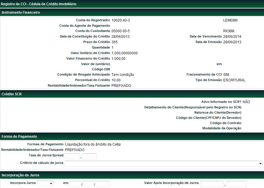 Observação: Veja as Possíveis Pendências de Registro, na sessão Informações Adicionais.