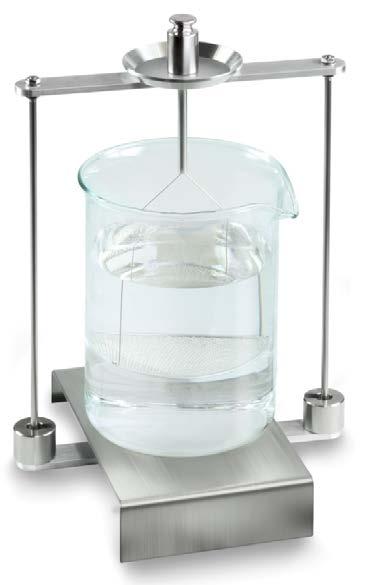 6.1.2 Cálculo densimétrico do líquido examinado 1. Deitar o fluido examinado no copo. Assegurar-se de que a balança está no modo de cálculo densimétrico de líquidos (ver cap. 6.1.1).