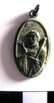 MEDALHA 1371 VFC.MSO-15 Excelente exemplo de medalha religiosa com representação de um santo.
