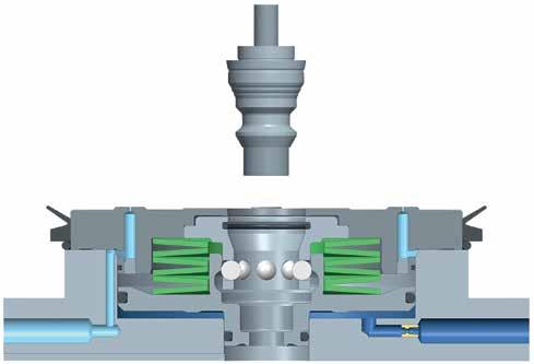 Delphin Bucha PHPA Pneumatic High Performance Automation Vantagens Combinação de cone de posicionamento e centragem por molas para máxima precisão Desgaste reduzido e precisão prolongada Para