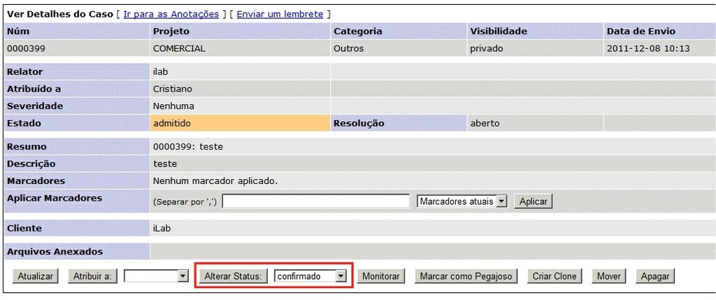 Confirmar o caso 7 21 Confirmar o caso A confirmação dos casos é realizada pela equipe da ilab Sistemas Especialistas.