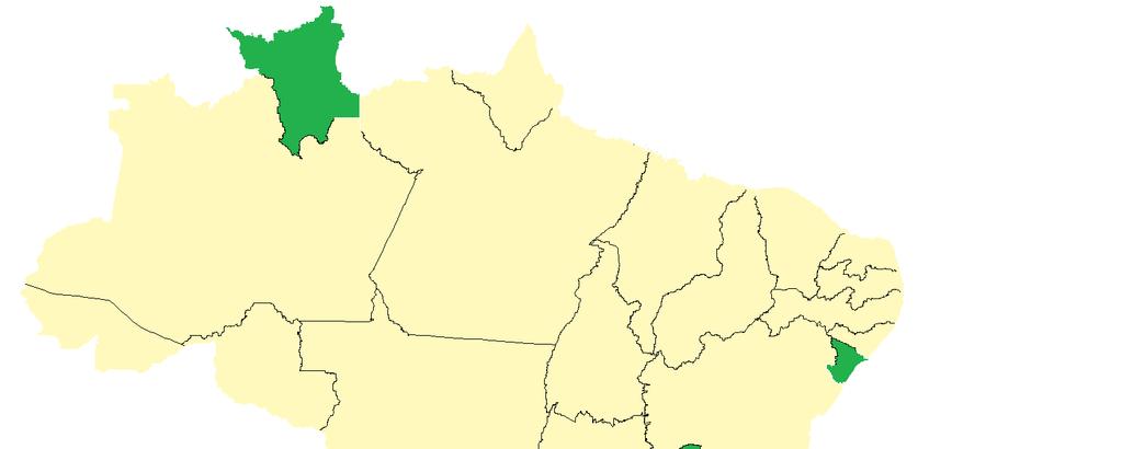 Mapa 01: acompanhamento do PBF pela saúde na de 2011 e valores da meta de cobertura do acompanhamento da Saúde no Programa Bolsa Família por Unidade da Federação, pactuados para o ano de 2011.