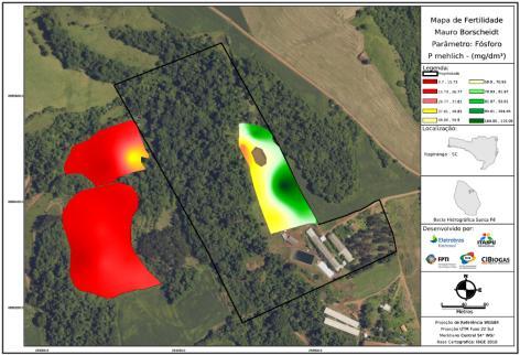 4/7/216 Mapa de teor de Fósforo Potencial