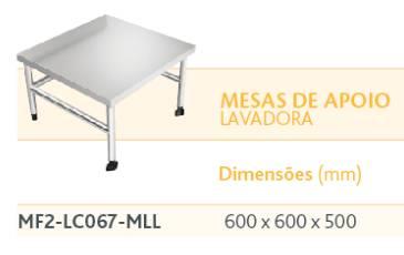 inox, dimensões (mm): 600x600x500, modelo sugerido: MF2-LC067-MLL.