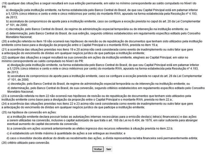 (fim) Tela do Complemento do Núcleo de Subordinação LFSC (Depois da 4330) Observação: Para LFSC