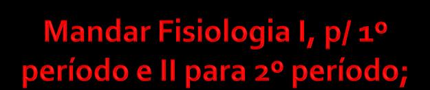 DISCIPLINA 675 Teórico Prático Estágio Anatomia II (Descritiva) 135 5 2 0 Fisiologia I 105 5 1 0 Genética Médica 75 3 1