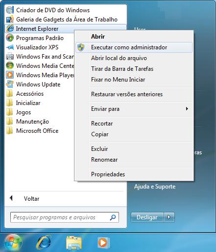 Recursos de segurança Como instalar o certificado autoassinado no computador As etapas a seguir são para Windows Internet Explorer.