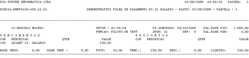 Folha de Pagamento Capitulo 14 Modelo de