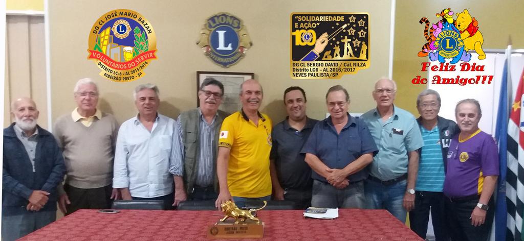 016 na sede social do LIONS CLUBE DE RIBEIRÃO PRETO JARDIM PAU- LISTA, foi realizada a reunião do staff da Governadoria do Distrito LC-6, AL 2015/2016, CLMJ JO- SÉ MARIO BAZAN, juntamente com a
