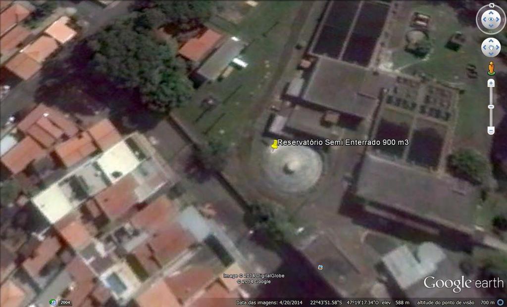 3.1.4 Reservatório Semi Enterrado 900 m 3 19 Figura 5: Imagem de satélite do reservatório Semi Enterrado 900 m3 Agência Reguladora dos Serviços de Saneamento das
