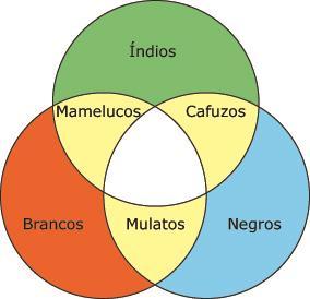 O resultado da mistura de raças: mulato, mameluco e cafuzo Como resultado das misturas desses três povos surgiram os mestiços, divididos em mulato, mameluco e cafuzo.