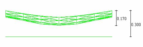 53 Tabela 6.4.2: Projeto ótmo não consderando a restrção do deslocamento máxmo. Projeto b 1 (m) F(b) (Kg) Iteração Incal 0,100 28260 0 Ótmo 0,018 5087 23 Fgura 6.4.2 - Máxmo deslocamento obtdo para o projeto ótmo do segundo problema 6.