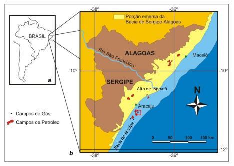 16 2. Contexto Geológico 2.1. Bacia de Sergipe-Alagoas A Bacia de Sergipe-Alagoas localiza-se na margem leste brasileira, tendo como limite nordeste o Alto do Maragogi e sudoeste a Bacia de Jacuípe (Fig.