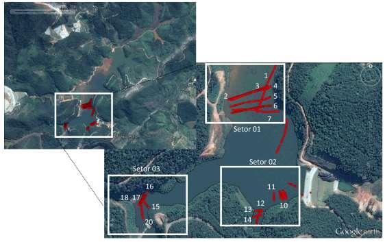 No complexo minerário de Água Limpa, os resíduos da mineração são dispostos em: 1) cava, quando são estéreis, 2) pilhas pelo método de lançamento hidráulico para montante, quando são rejeitos