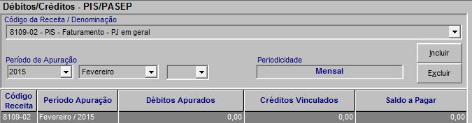 4º Lançamento: PIS/Pasep Pagamento com DARF e Compensação A empresa utilizou o crédito do pagamento a maior de Cofins ocorrido no mês de fevereiro, através do Per/Dcomp, para