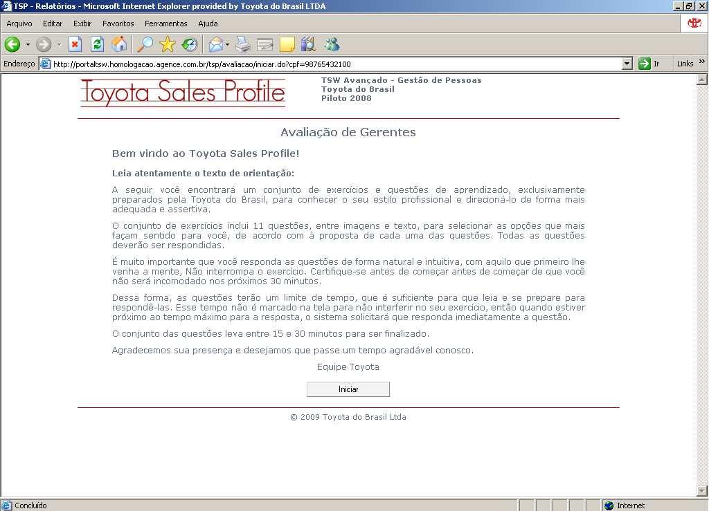 TSP - Toyota Sales Profile