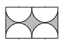 Na figura ao lado têm-se 4 semicírculos, dois a dois tangentes entre si e inscritos em um retângulo.