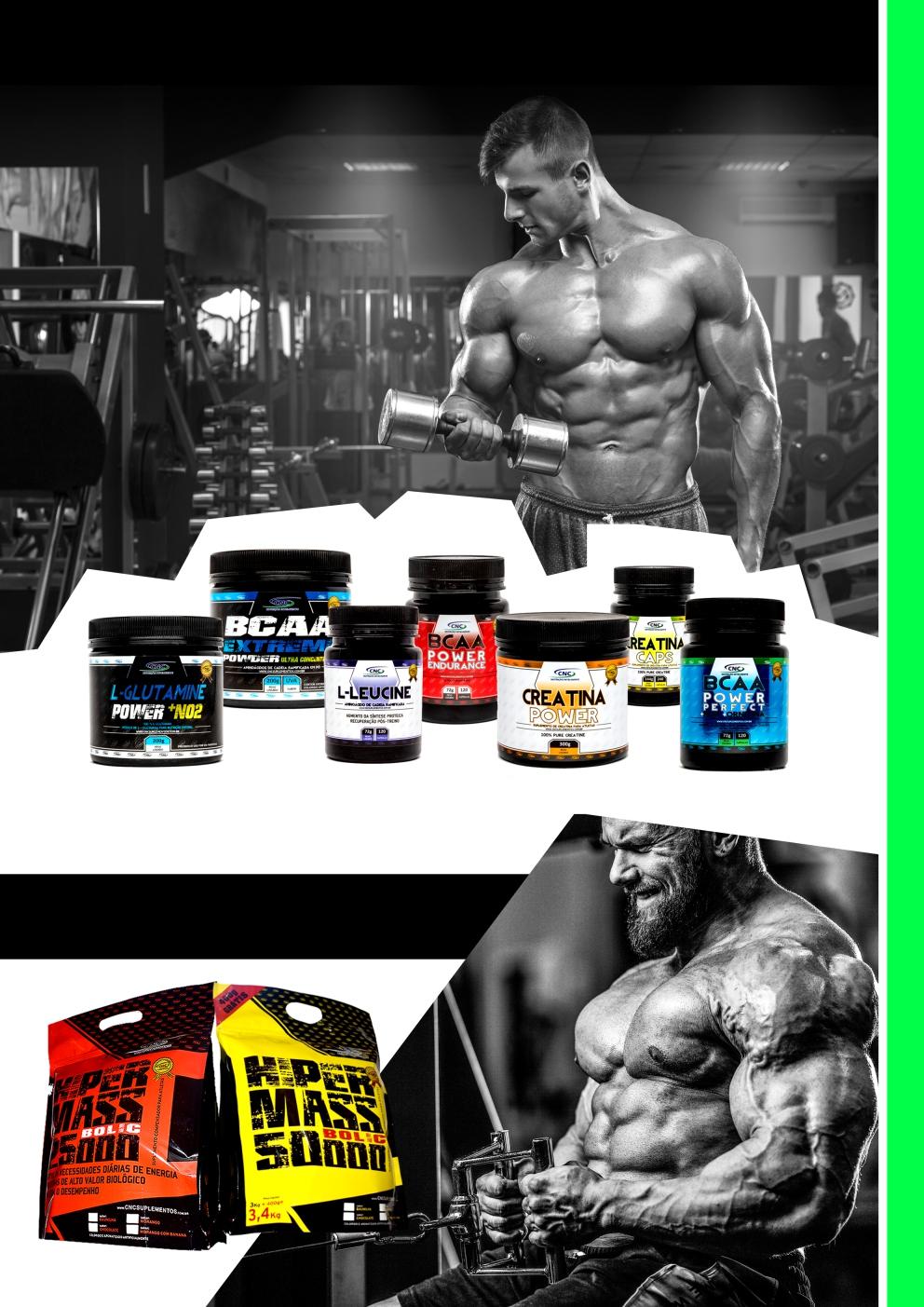 AMINOÁCIDOS L-GLUTAMINE POWER + NO² 2 BCAA EXTREME POWDER 3 L-LEUCINA 4 BCAA POWER PERFECT + NO² 5 CREATINA