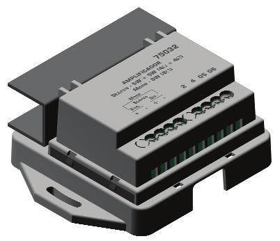 Saída: Estéreo: 5W + 5W (4 OHM); Mono: 8W (8 OHM) Alimentação: 6Vcc