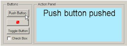 Exemplo: GUI controlsuite Push Button
