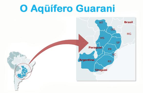 AQUÍFERO O Aqüífero Guarani é o maior manancial de água doce subterrânea