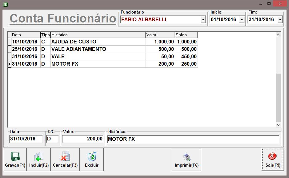 Página 8 - O código é controlado pelo sistema, não precisa preencher. Grave sempre que efetuar uma alteração.