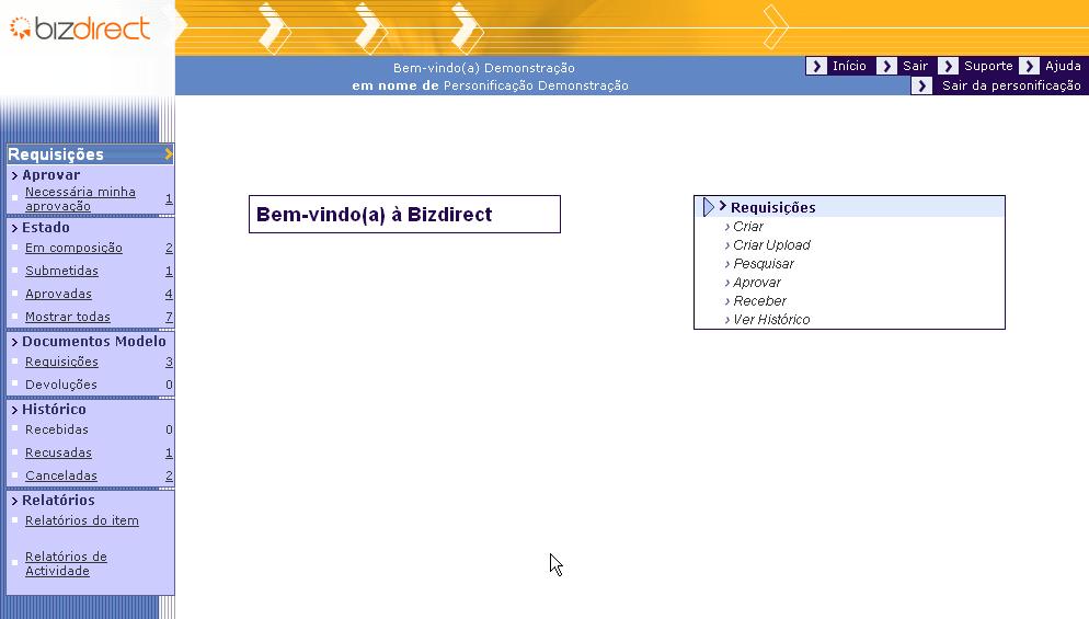 Personificação do Utilizador Sair da personificação Para sair da personificação e voltar ao utilizador, com o qual se